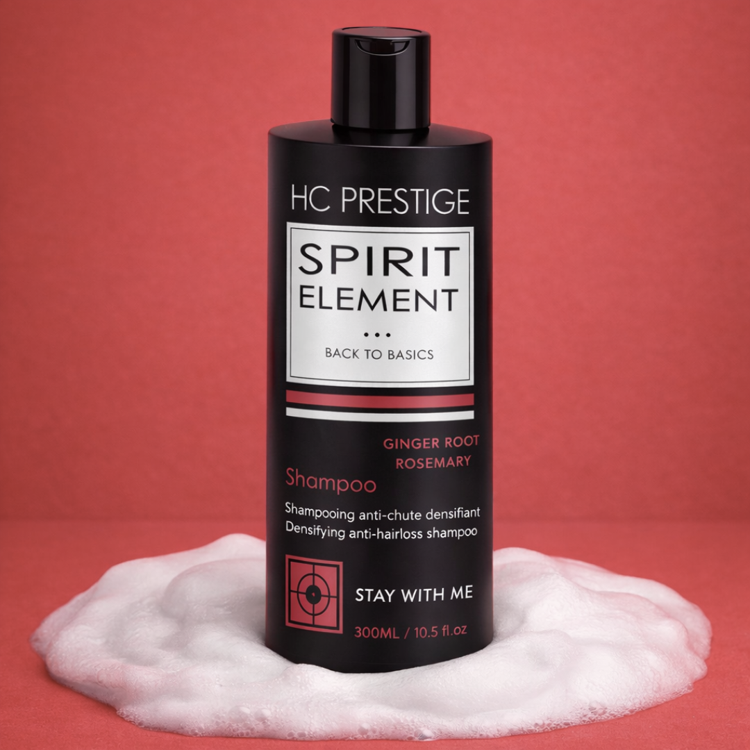 Shampoing Anti‑chute & densité – Romarin & Gingembre