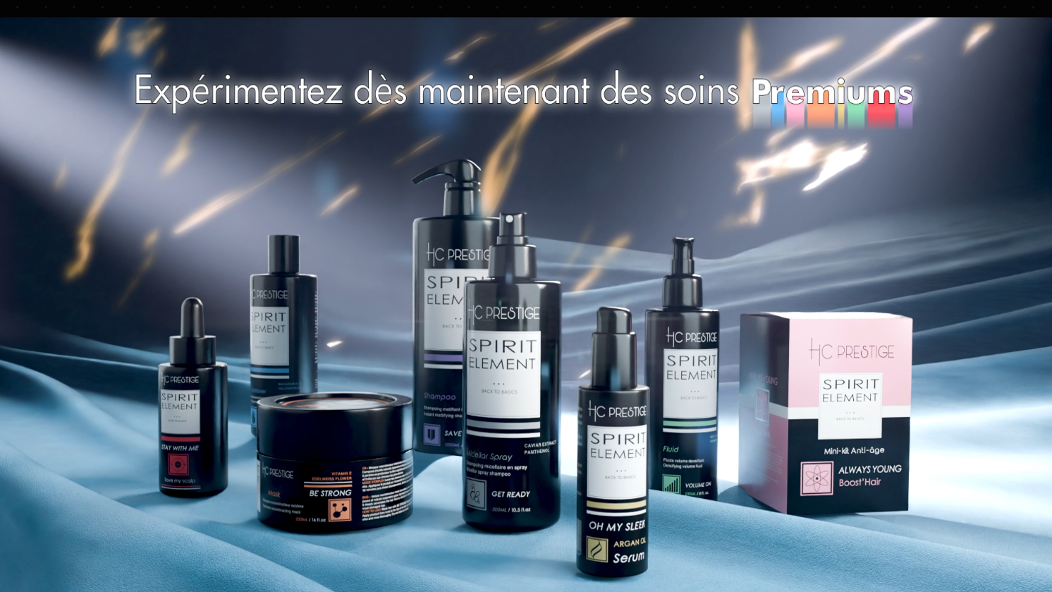 Présentation des gammes de soins capillaire HC prestige